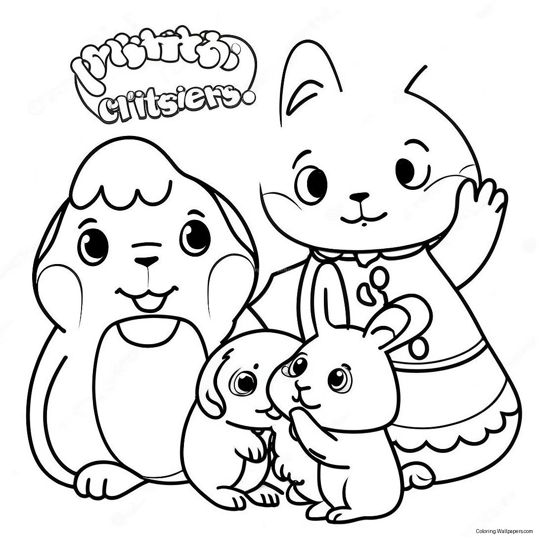 Página Para Colorear De La Familia Calico Critters 7822