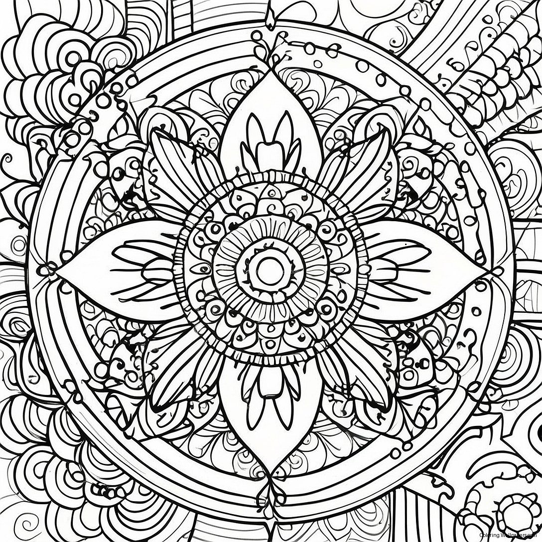 Page À Colorier Mandala Calme 48157