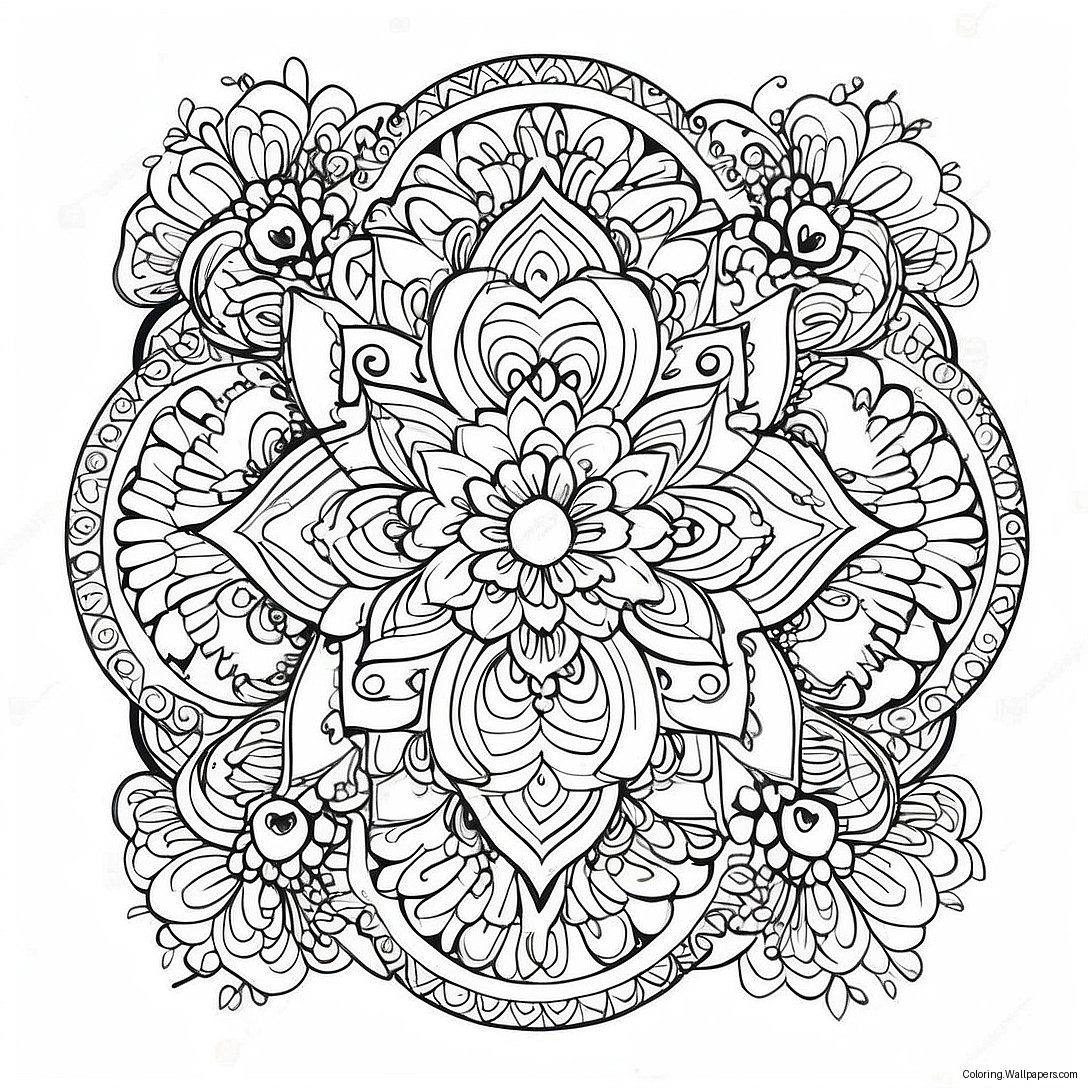 Page À Colorier Mandala Calme 48158