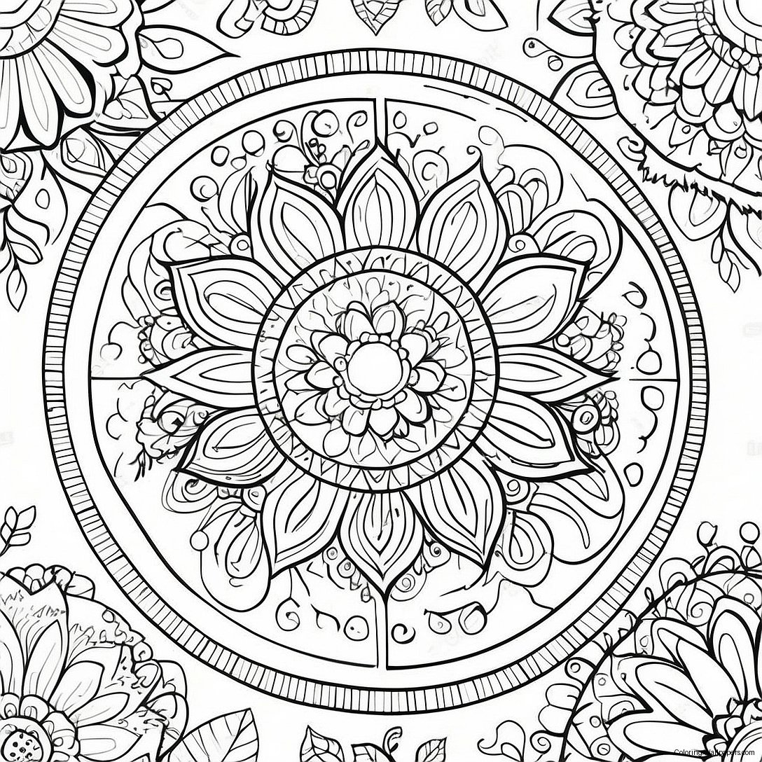 Ruhiges Mandala Ausmalbild 48160