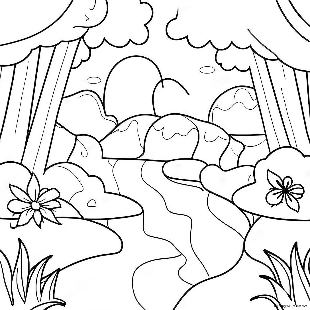 Calming Nature Scene Self Care Coloring Page 33784