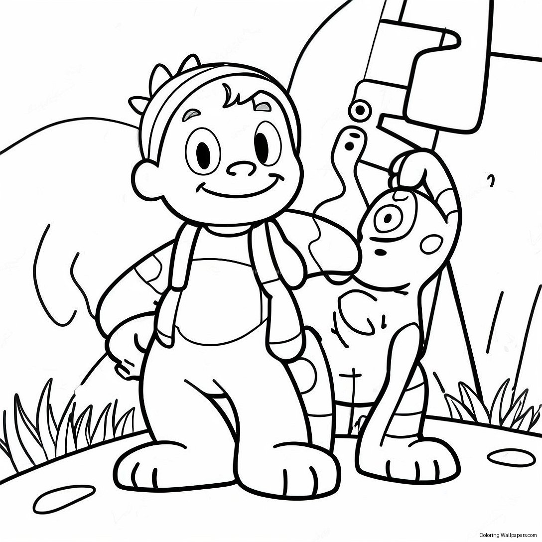 Calvin And Hobbes Adventurous Coloring Page 17821