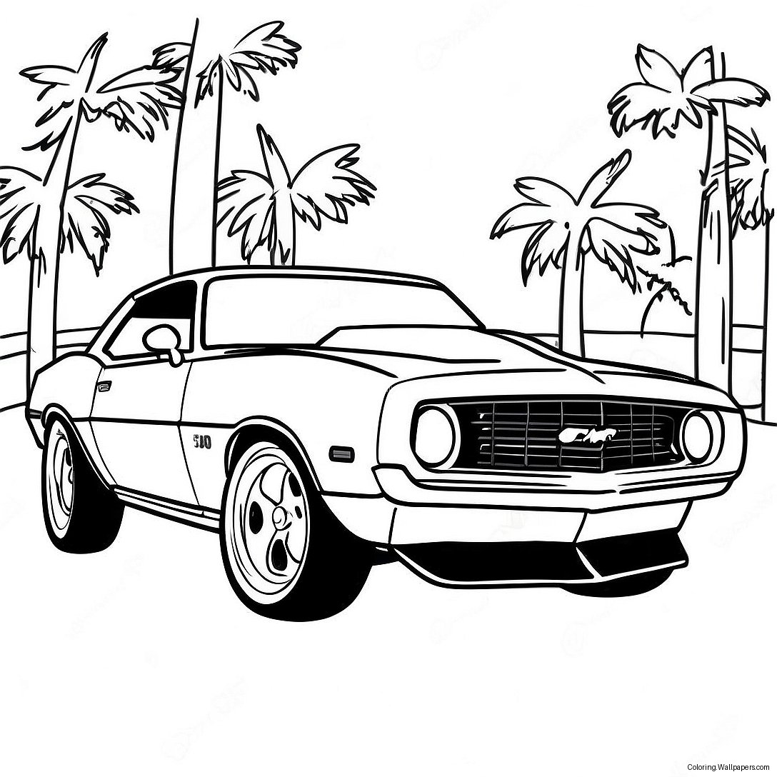 Camaro Sports Car Coloring Page 3855