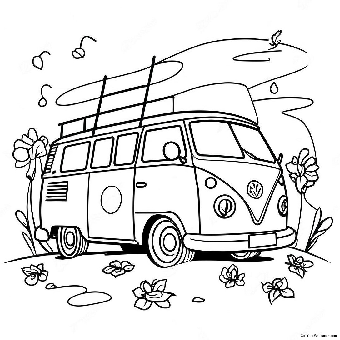 Camper Van Coloring Page 5039