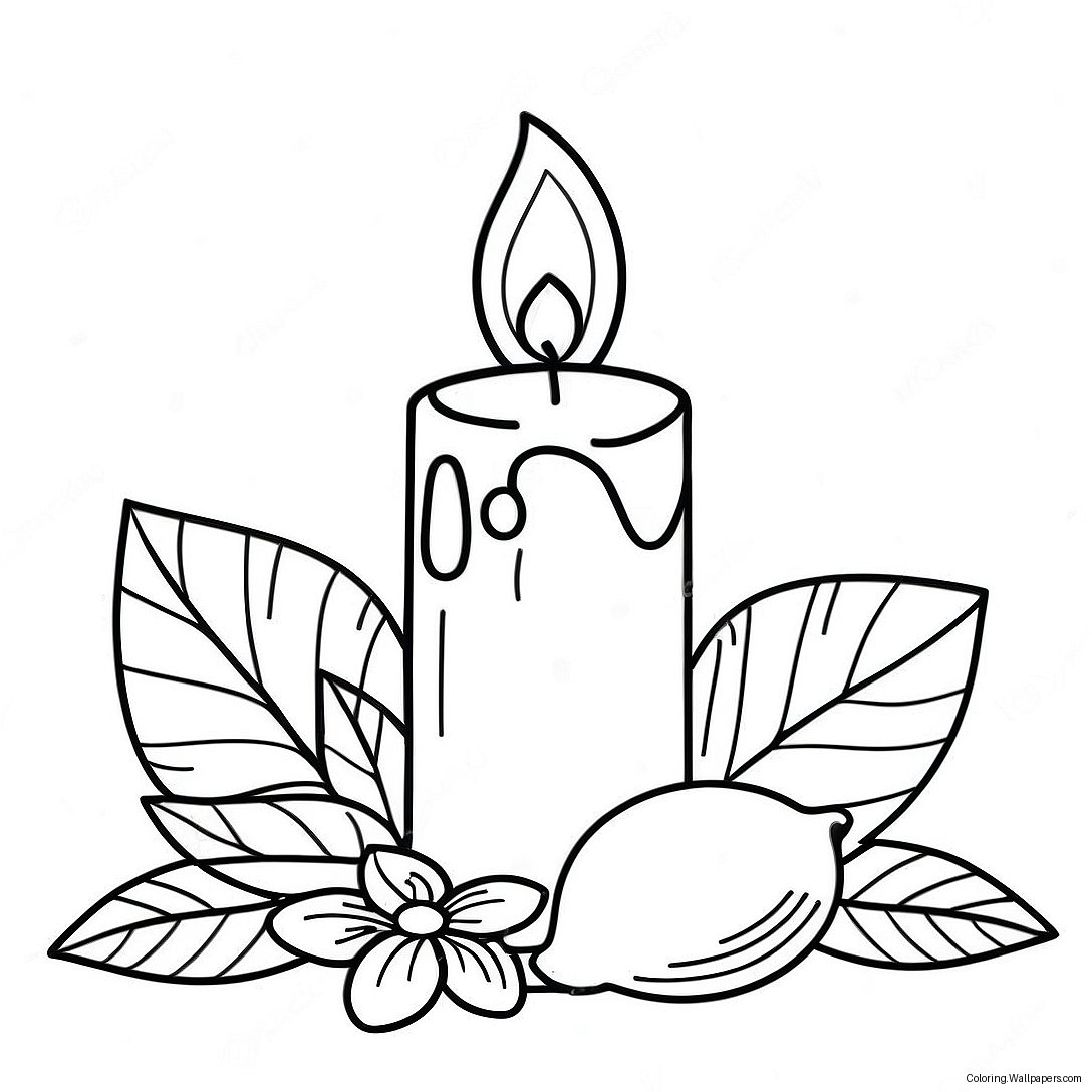 Candle Coloring Page 12210