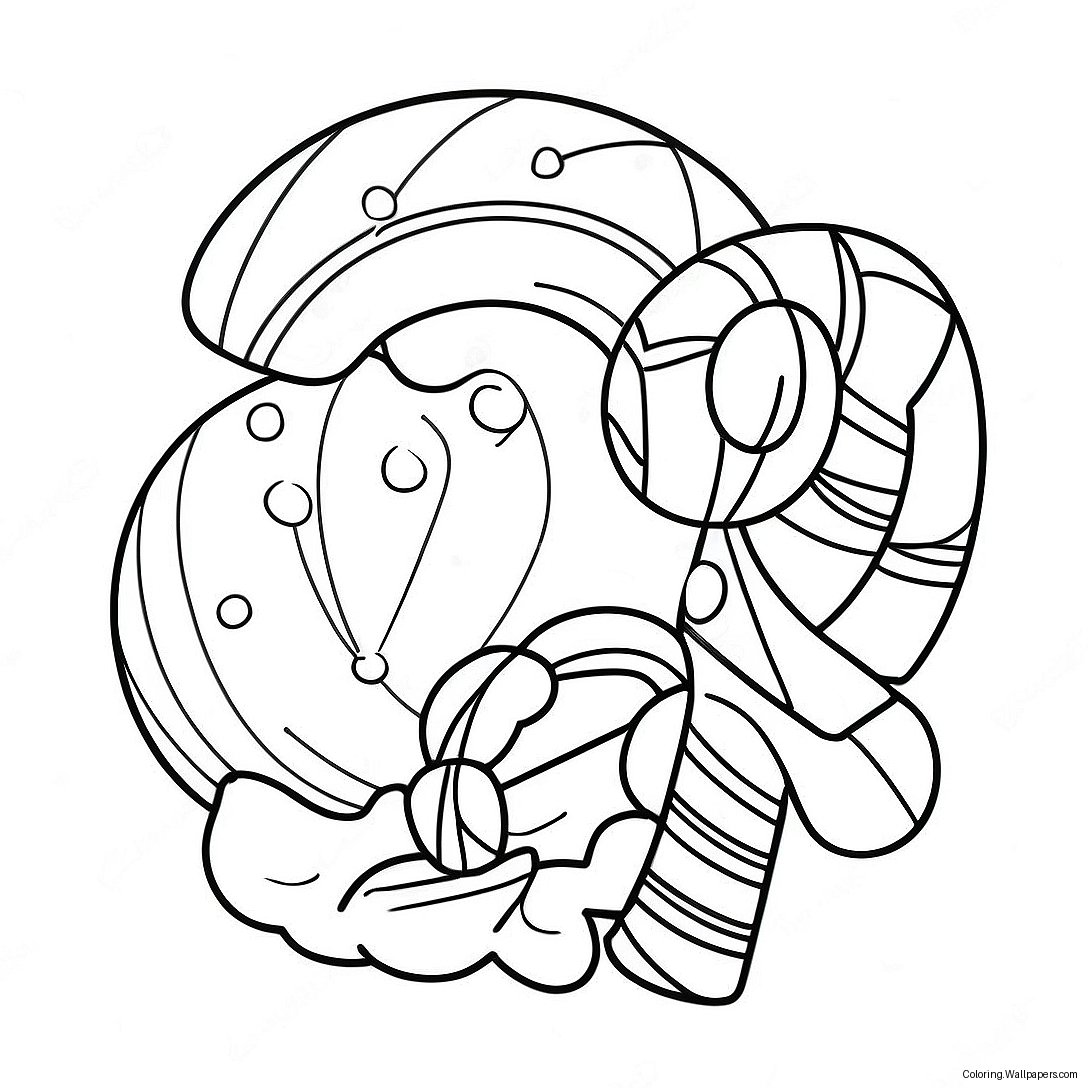 Candy Cane Coloring Page 8737