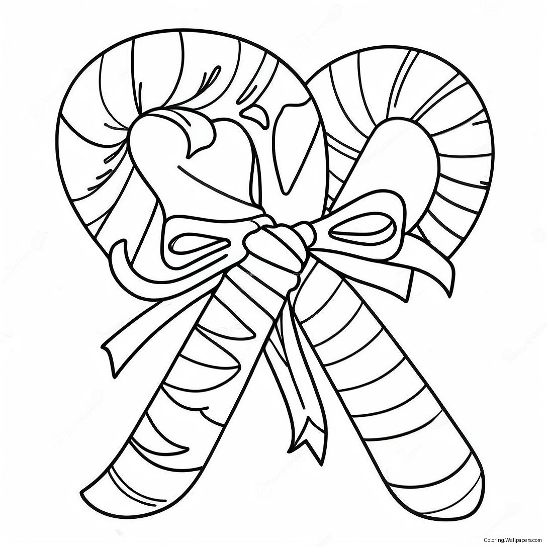 Candy Cane Coloring Page 8738