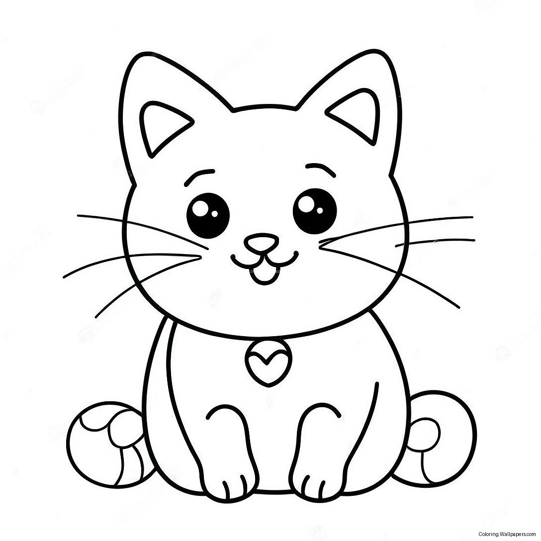 Candy Cat Coloring Page 36634