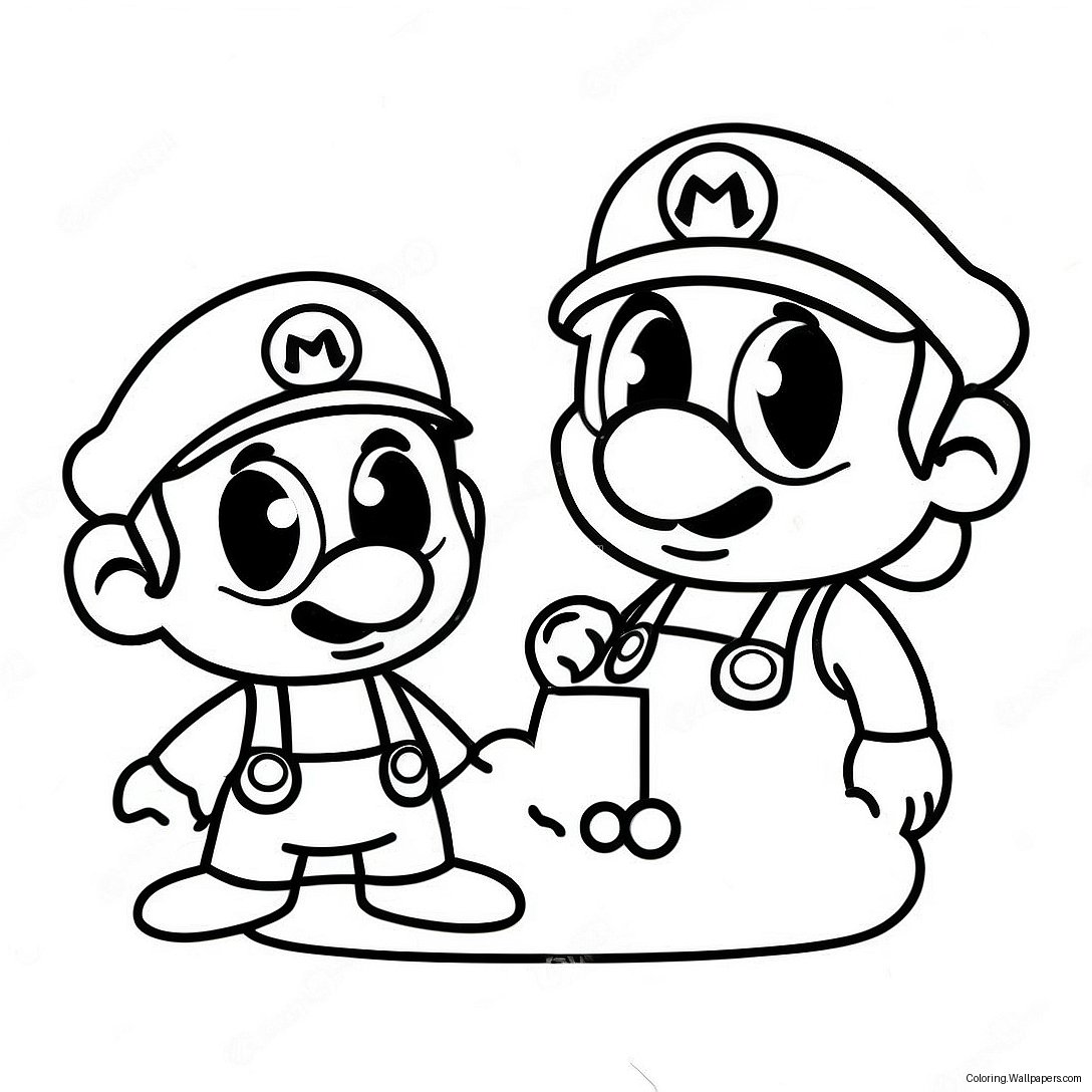 Aventure De Cappy Et Mario - Page À Colorier 2822