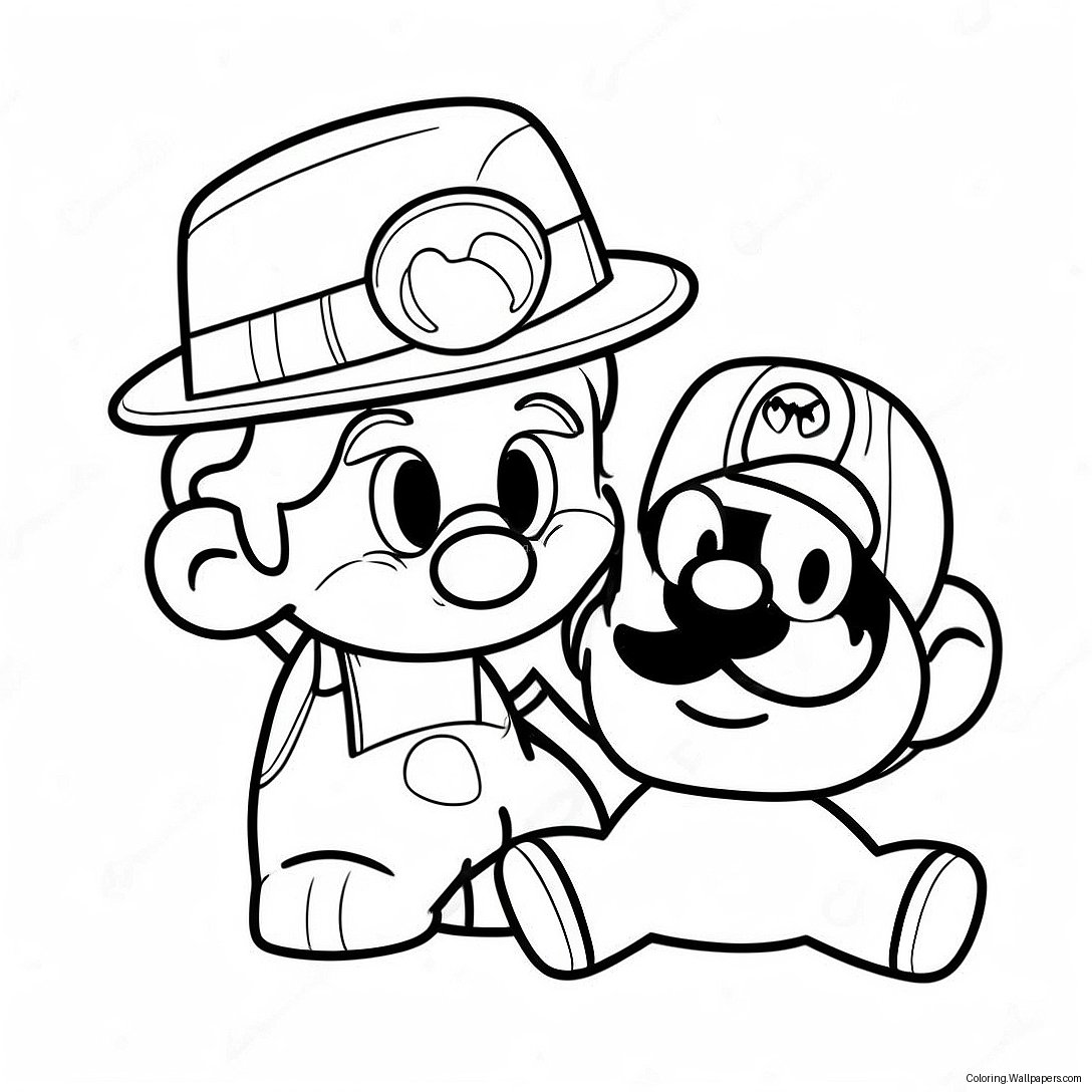 Pagina Da Colorare Di Cappy E Mario In Avventura 3635