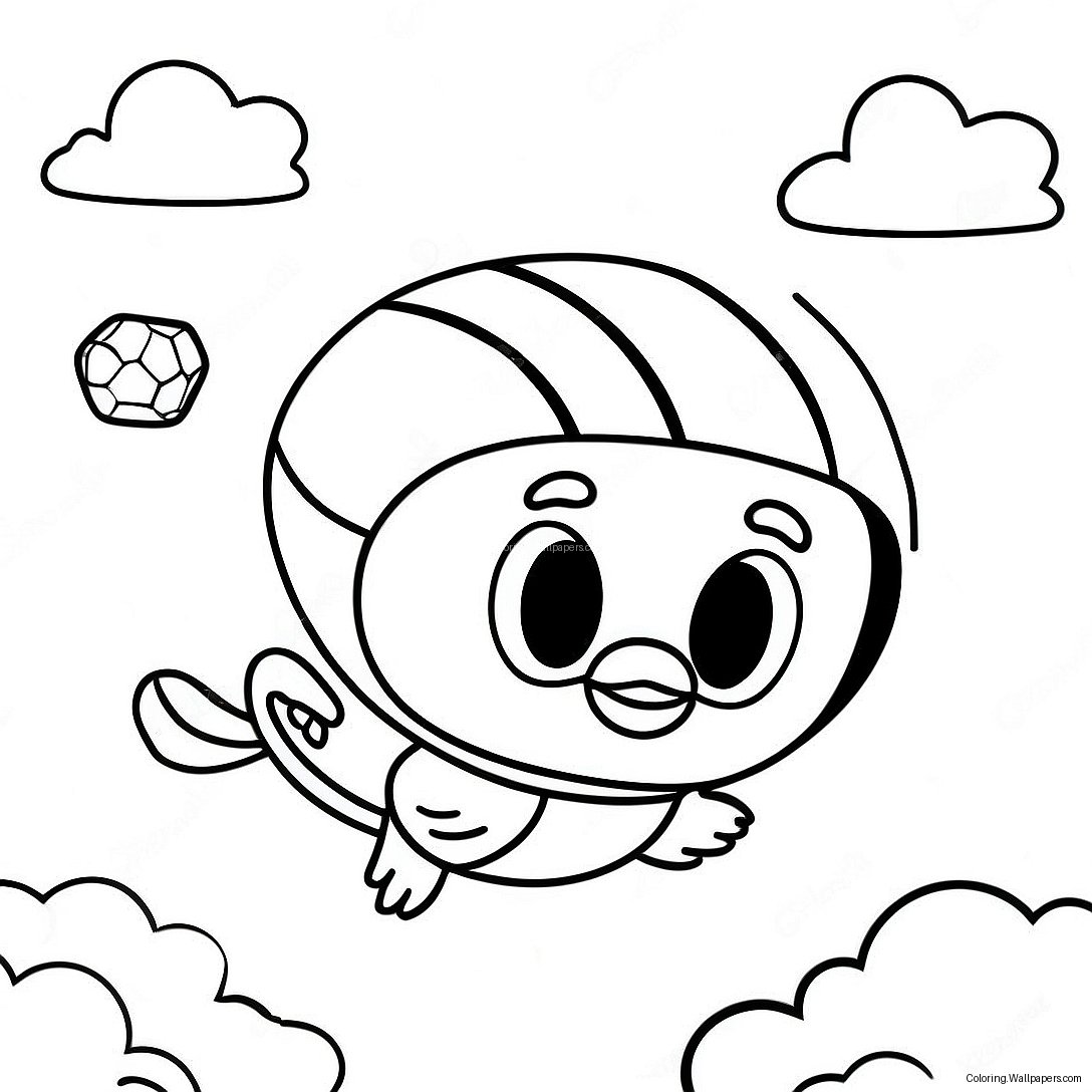 Página Para Colorear De Cappy Volando Por El Cielo 15876