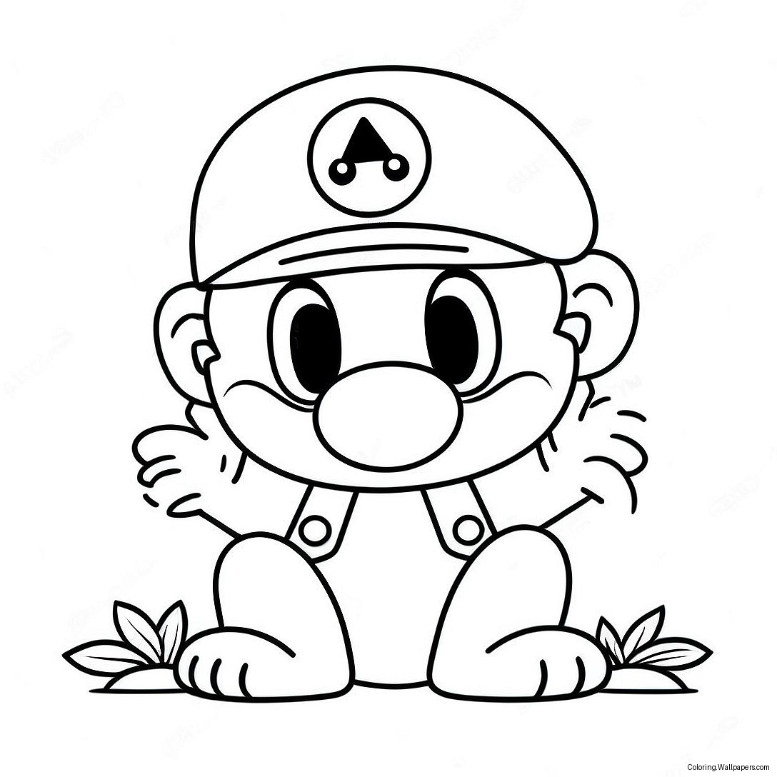 หน้าระบายสี Cappy กับ Mario 19223