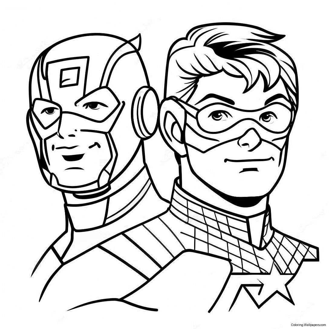 Captain Man And Kid Danger Coloring Page 47784