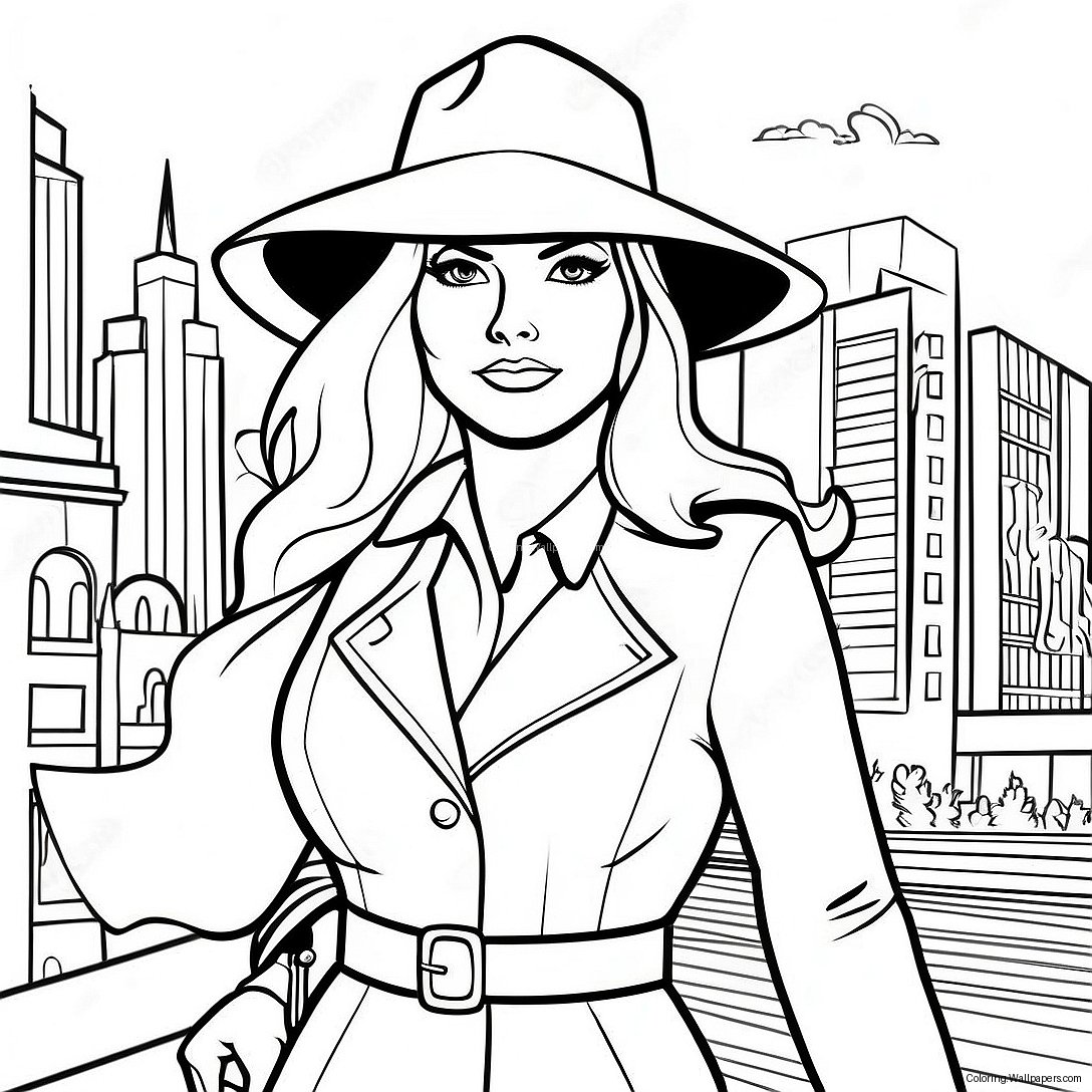 Carmen Sandiego Gizemli Bir Şehirde Boyama Sayfası 23464