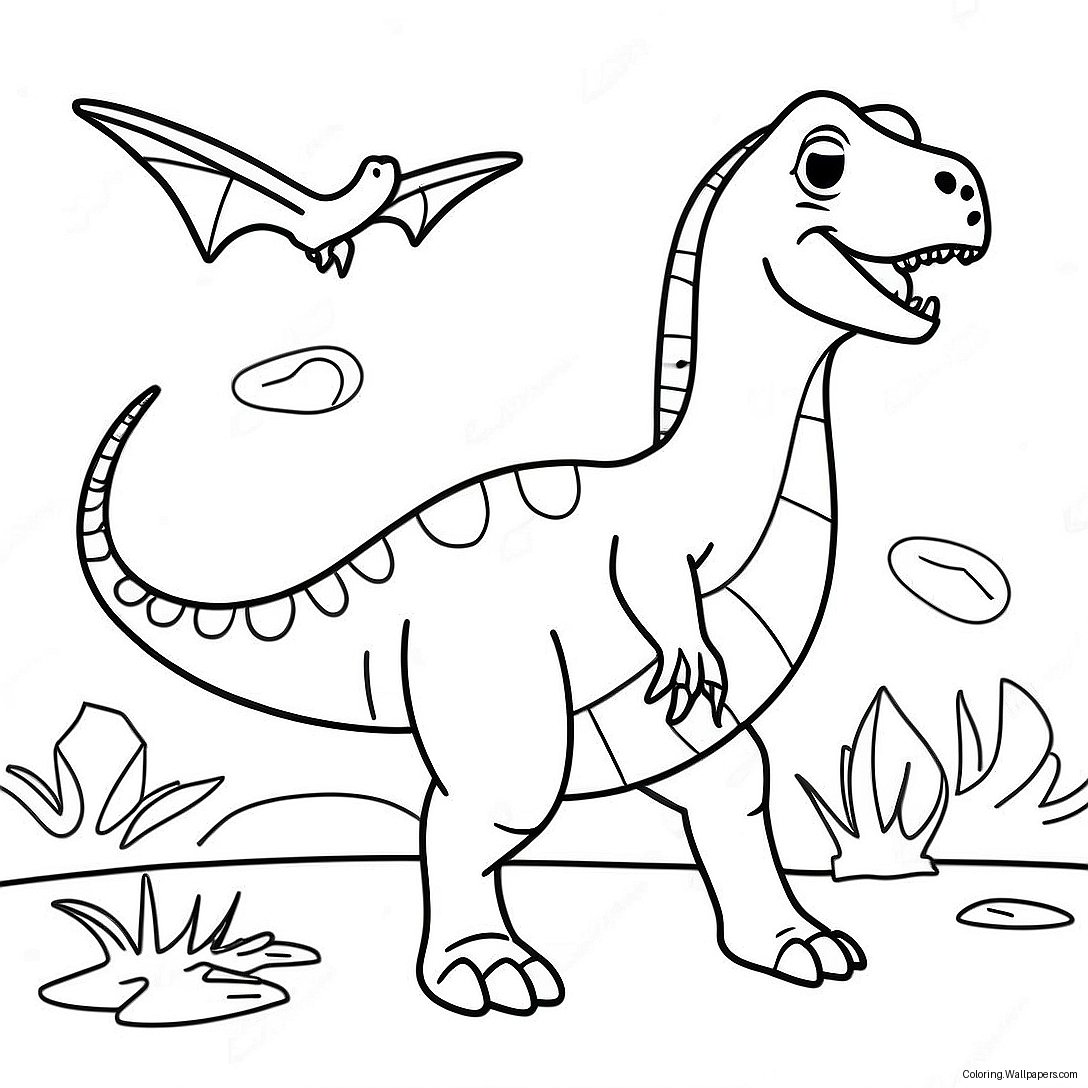 Carnivore Dinosaur Coloring Page 45847