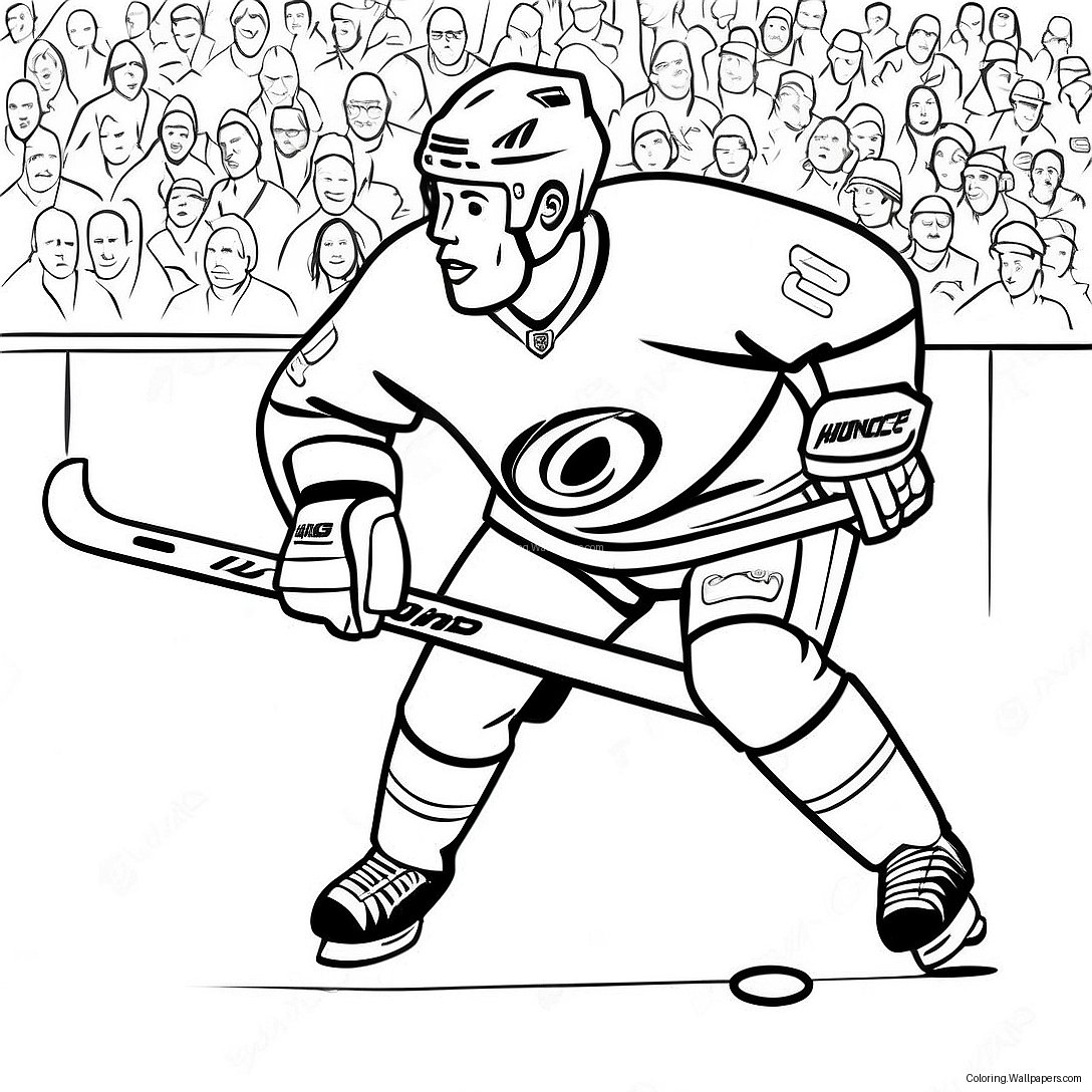 Spieler Der Carolina Hurricanes Beim Skaten Ausmalbild 44377