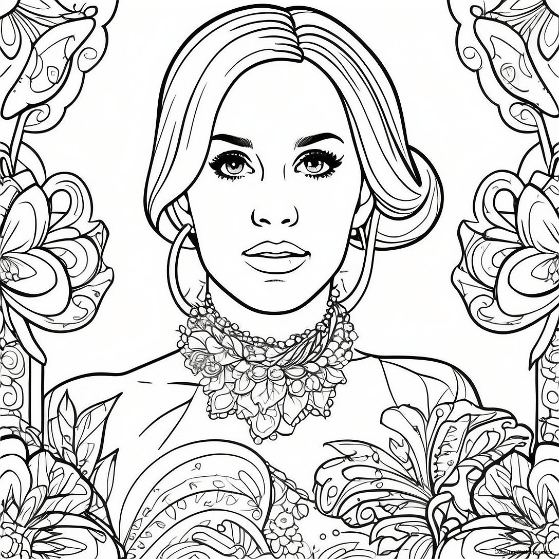 Carrie Underwood I En Glittrande Klänning Målarbild 42110