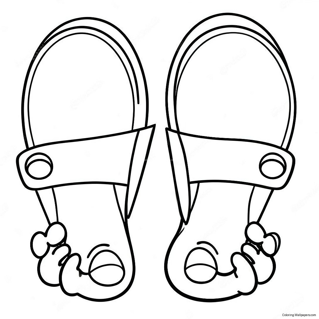 Cartoon Feet Coloring Page 30030