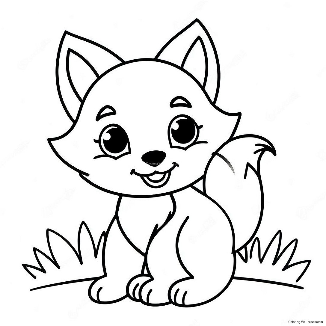 Cartoon Fox Coloring Page 38397