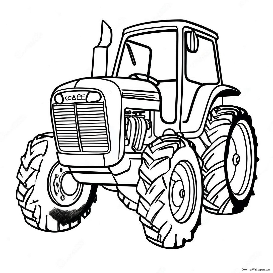 Case Tractor Kleurplaat 13346