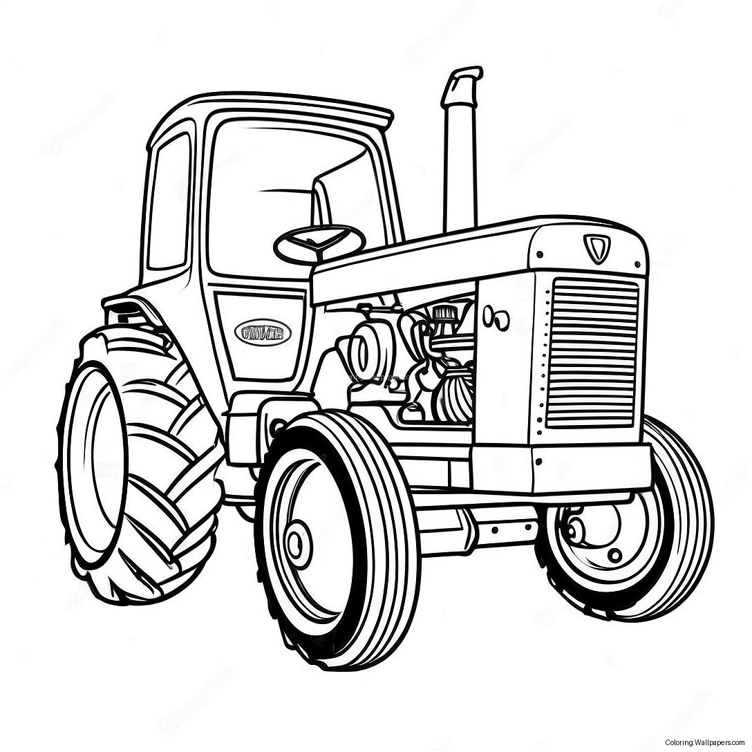 Case Tractor Kleurplaat 13348