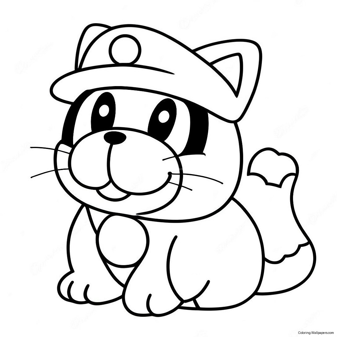 Katze Mario Ausmalbild 9563