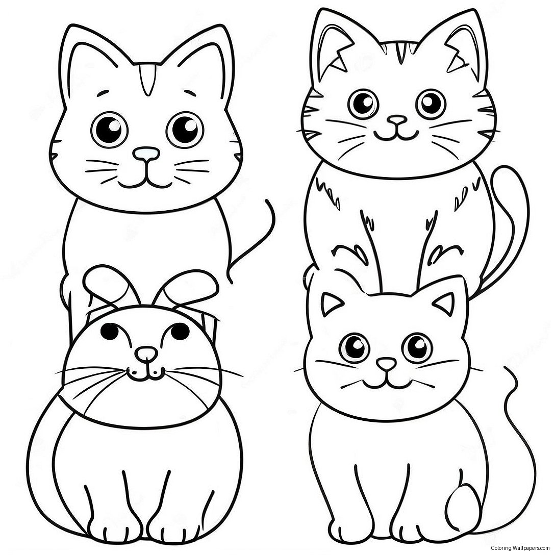 Cats Coloring Page 42055