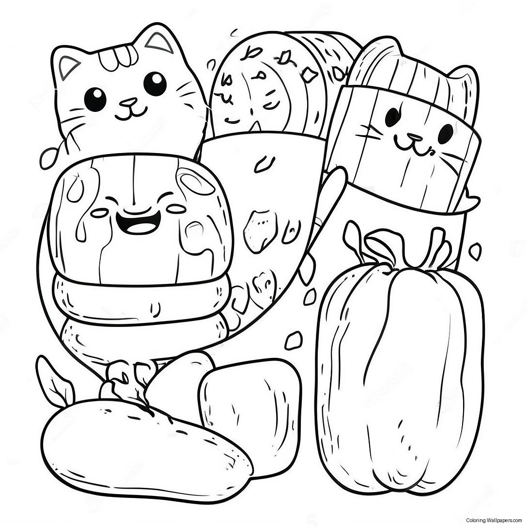 Cats Vs Pickles Collector's Sheet Coloring Page 25023