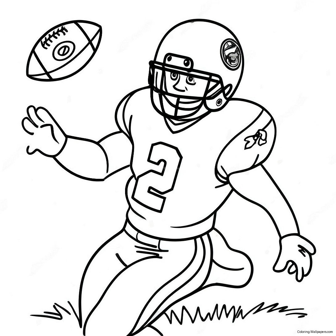 Ceedee Lamb Catching A Football Coloring Page 20344