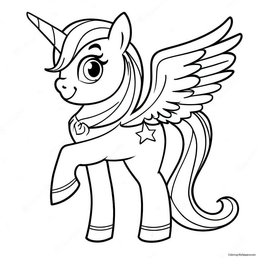 Página Para Colorear De Celestia Mi Pequeño Pony 15831