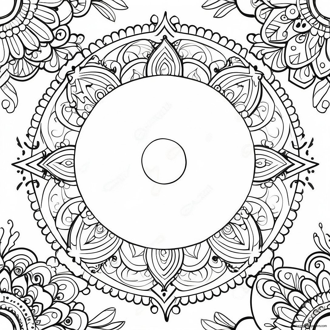 Página Para Colorir Mandala Da Lua Celestial 14137