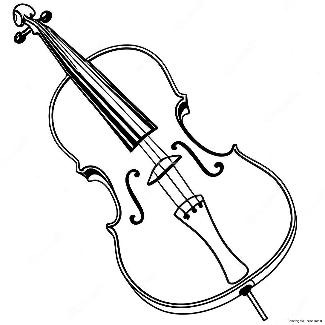 Cello Coloring Page 33827