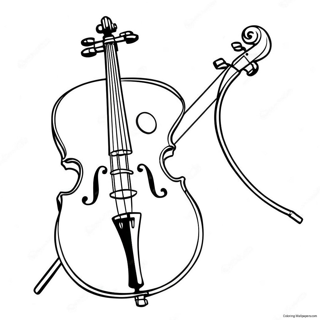 Cello Coloring Page 33828