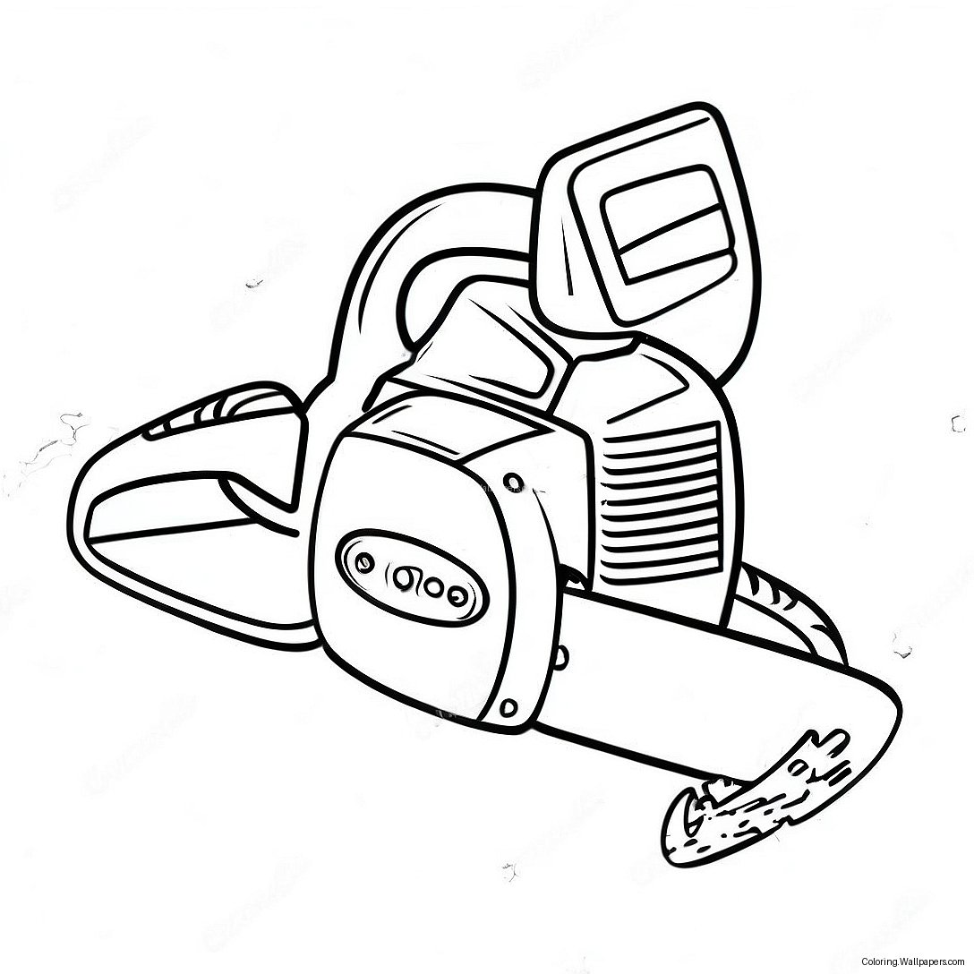 Chainsaw Coloring Page 34208