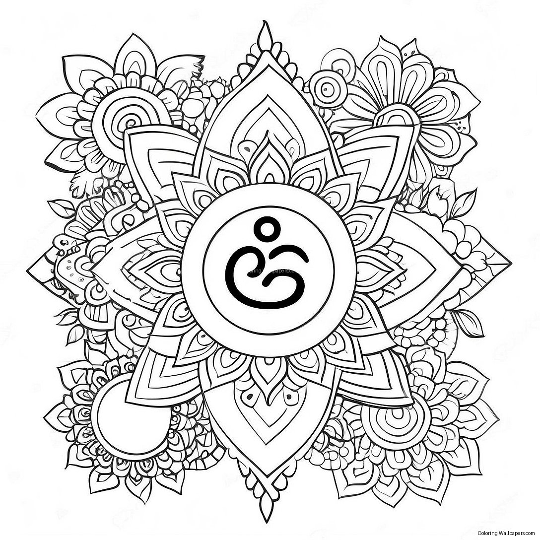 Chakra Symbol Coloring Page 15440