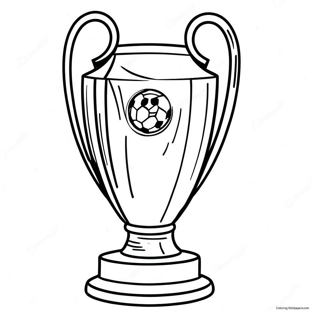 Champions League Trophy Coloring Page 40053