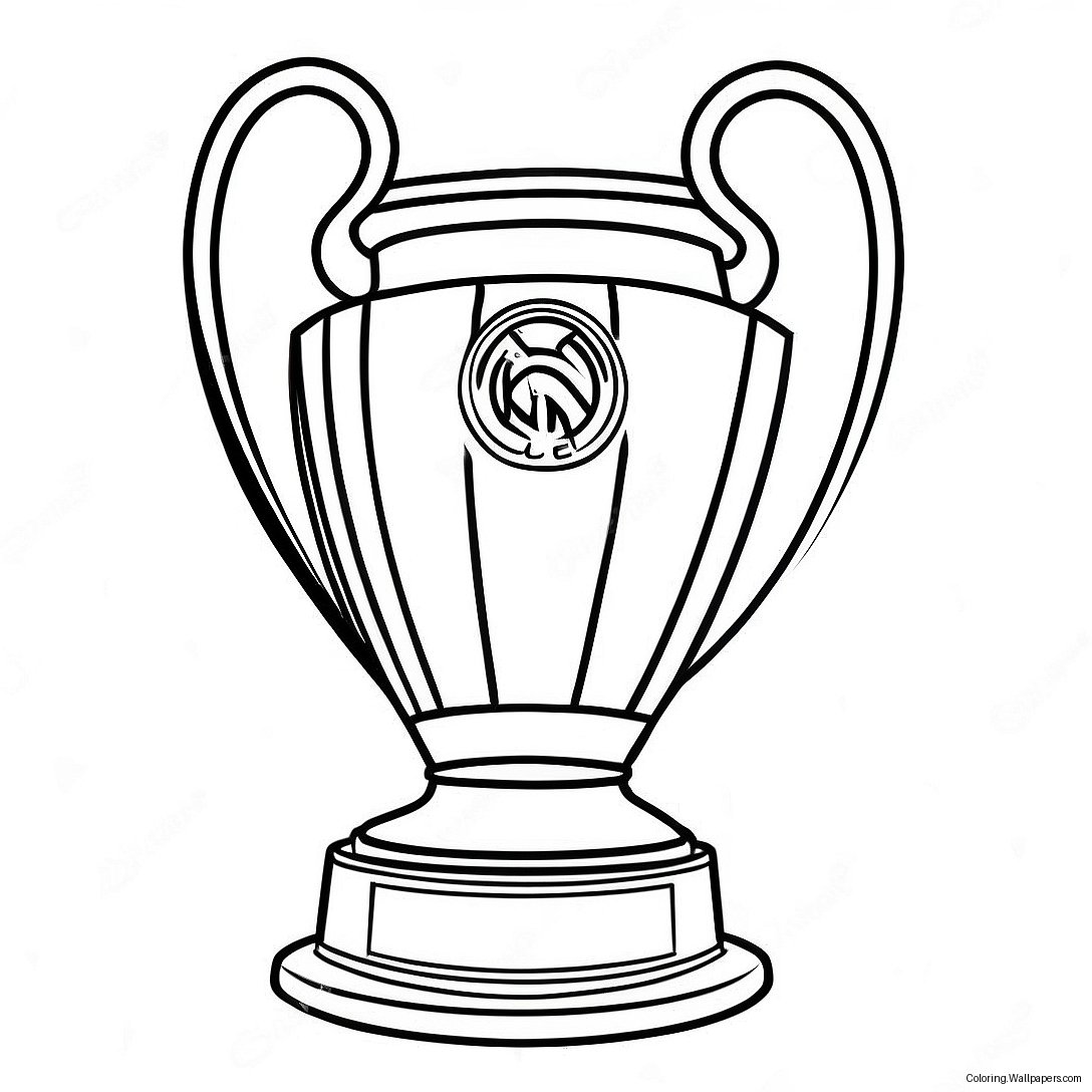 Página Para Colorir Do Troféu Da Liga Dos Campeões 40055