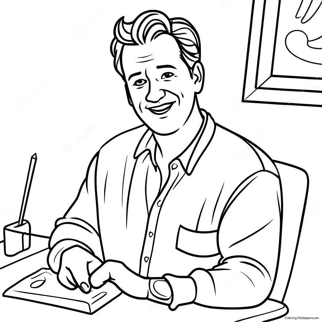 Chandler Bing Making A Joke Coloring Page 13565