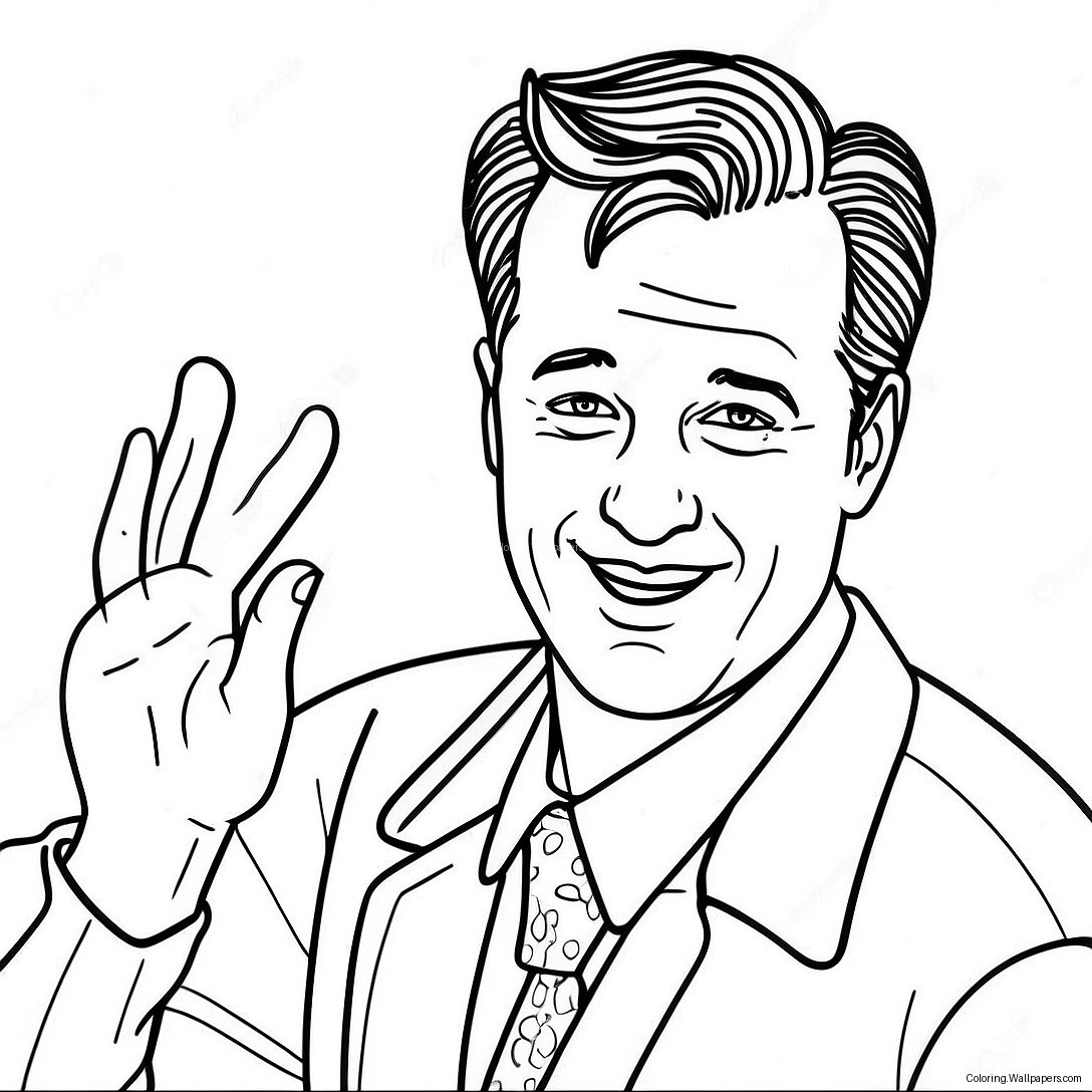 Chandler Bing Making A Joke Coloring Page 13566