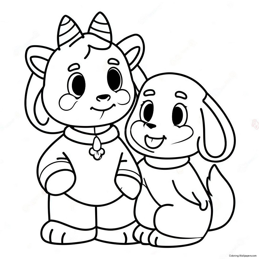 Chara And Asriel Coloring Page 4946