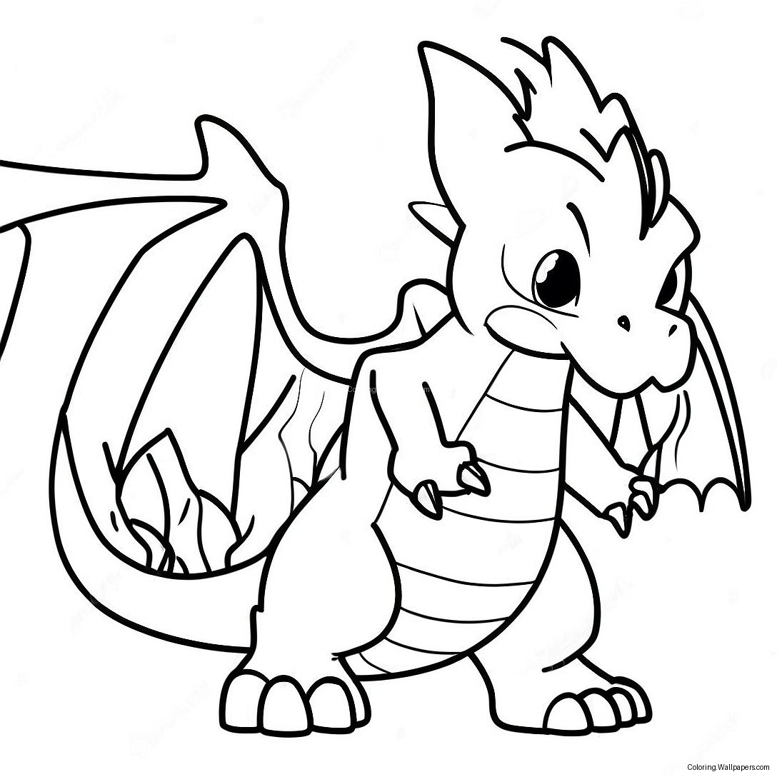 Página Para Colorir Do Charizard Respirando Fogo 31166