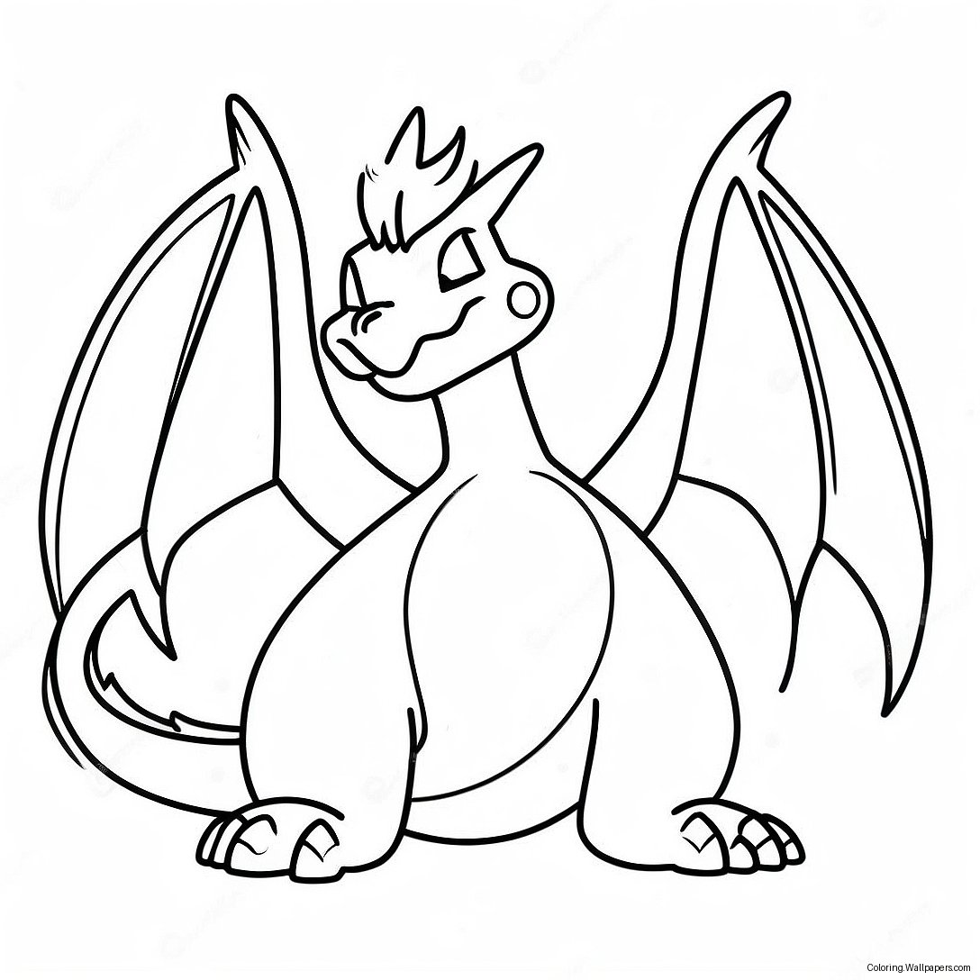 Charizard Breathing Fire Coloring Page 31168