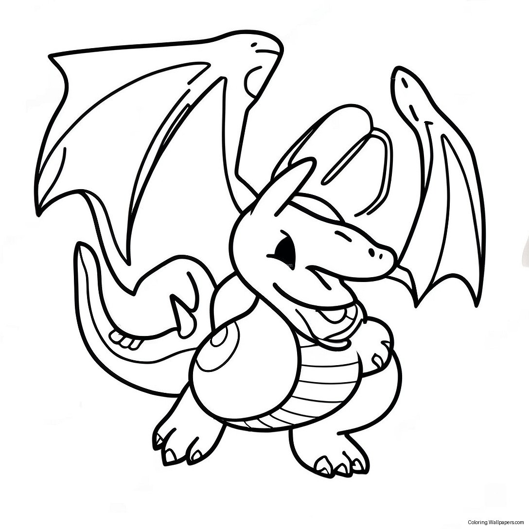 Página Para Colorir Charizard Em Voo 18988