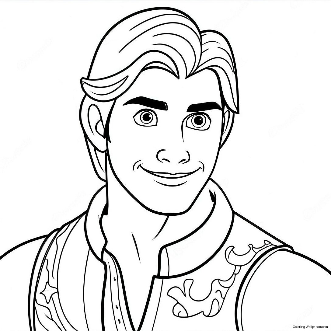 Página Para Colorear De Flynn Rider Encantador 45597