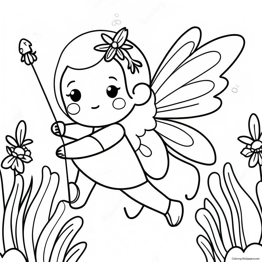 Charming Lavender Fairy Coloring Page 18590