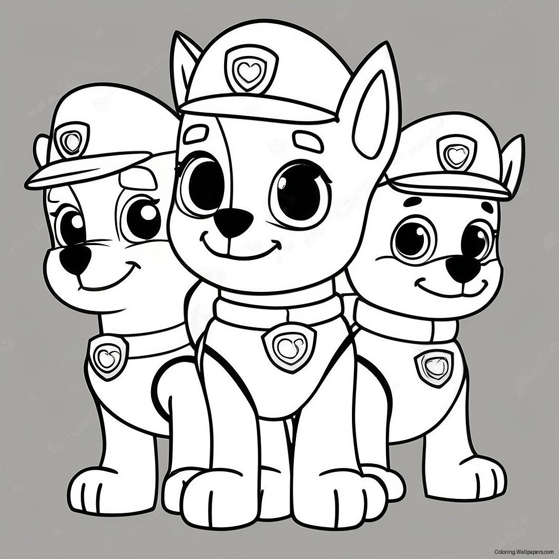 Pagina Da Colorare Dei Personaggi Affascinanti Di Paw Patrol 17210