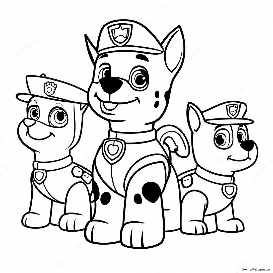 Charmante Paw Patrol Charaktere Ausmalbild 28305