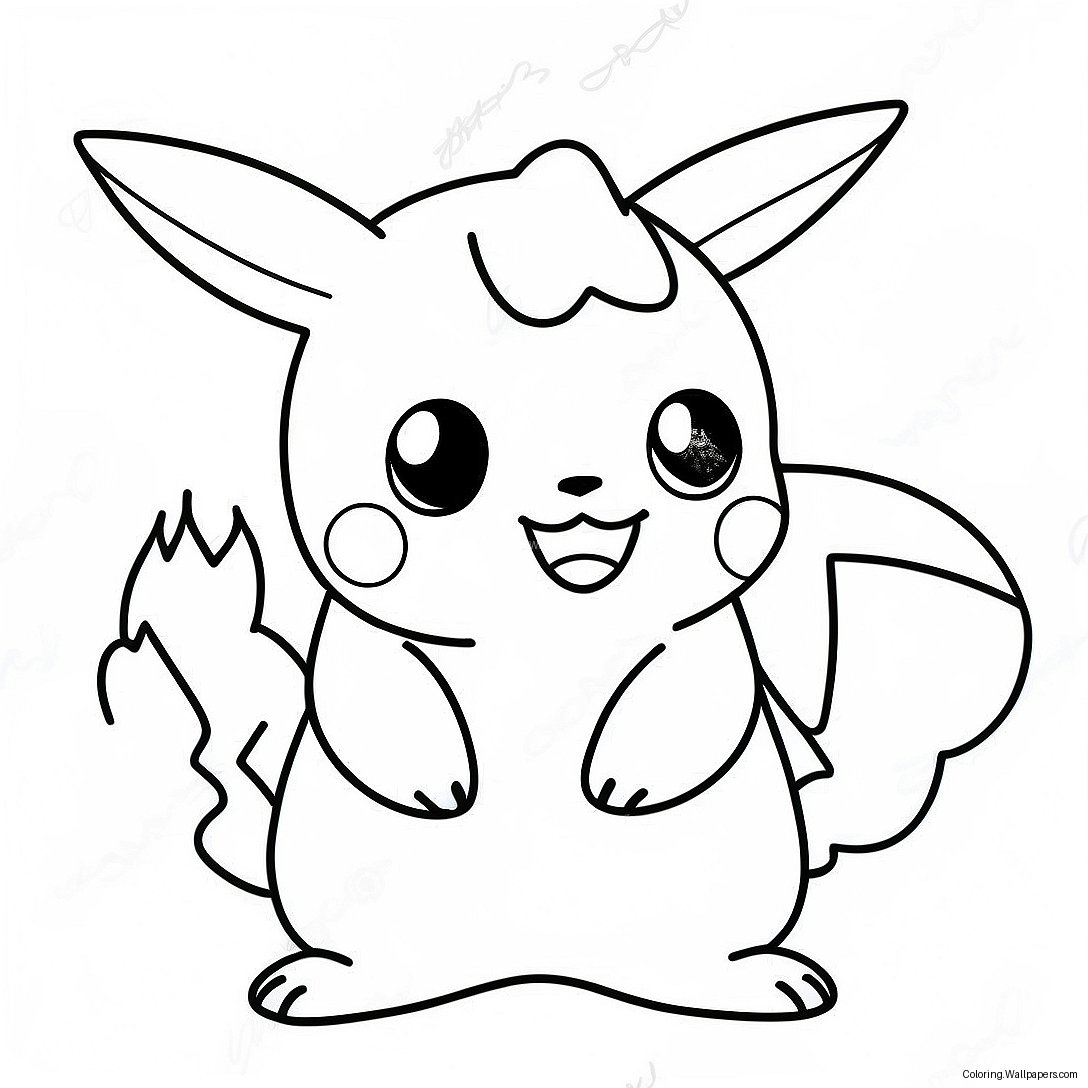 Charmantes Pikachu Evolution Ausmalbild 58458