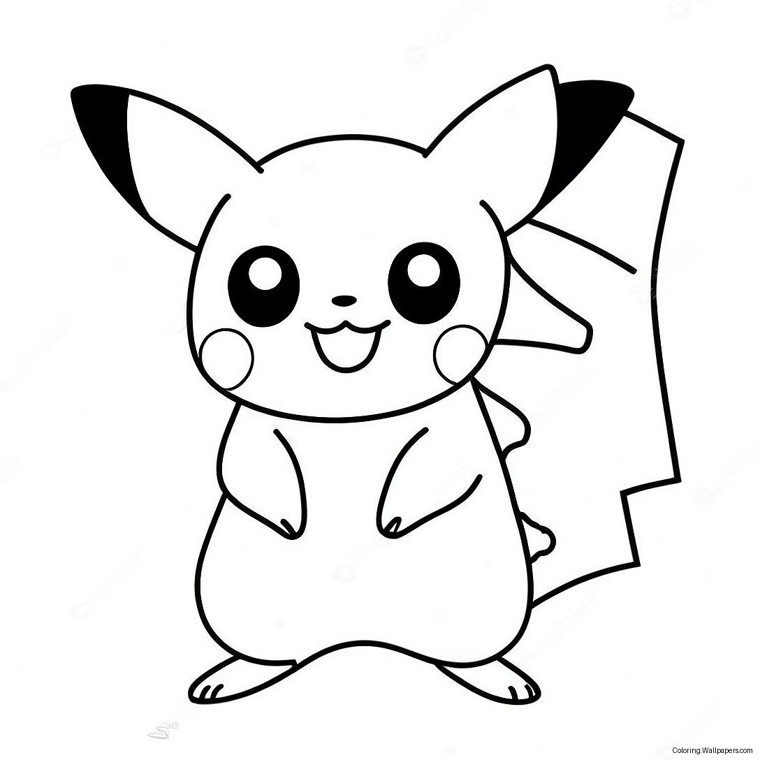 Pagini De Colorat Pikachu Fermecător Din Pokemon Go 23085