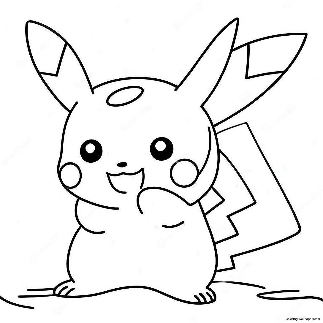 Charming Pikachu Pokemon Go Coloring Page 23086